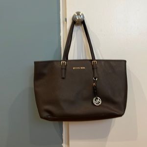 Gently Used Chocolate Brown Michael Kors Laptop Tote Bag